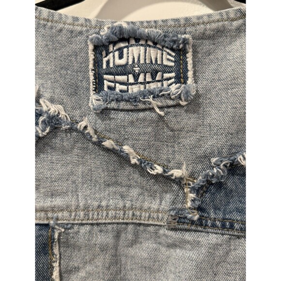 Homme + Femme Patchwork Denim Vest Spring 2023 Men Size Large Designer NWT - Picture 7 of 9